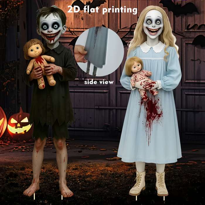 Halloween Decorations Style 2Pcs Large Plastic Scary B Andg