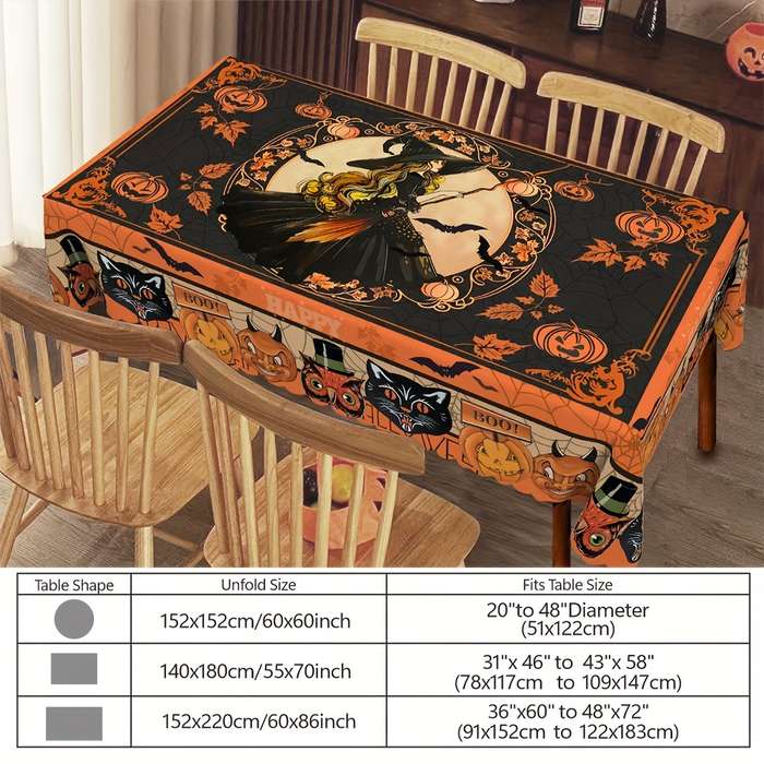 Halloween tablecloth decoration size Rectangle 60x86in or 152x220cm