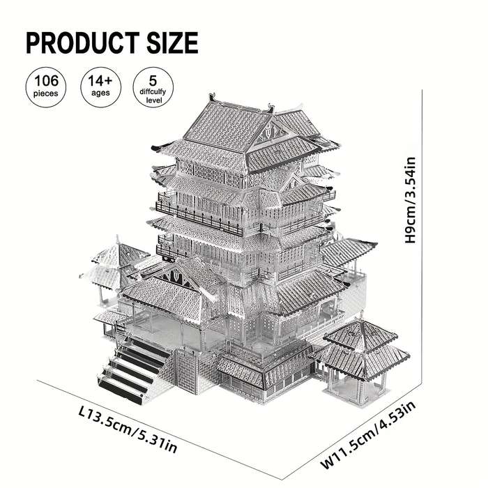 Building Toy Architectural Model Toy Set Style Tengwang Pavilion
