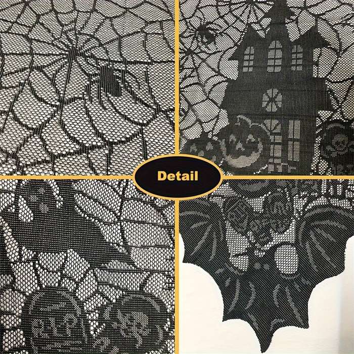 Halloween tablecloth decoration color Black size 120x160cm 47x63in