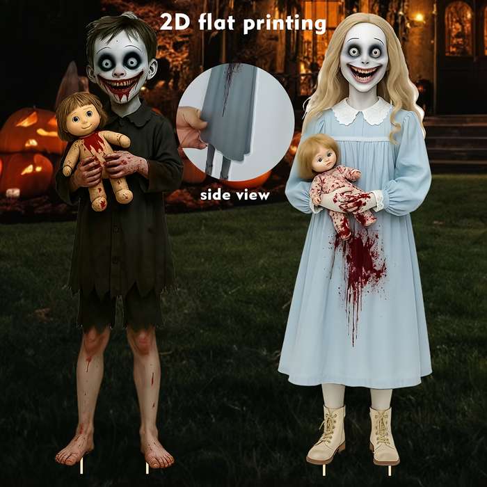 Halloween Decorations Style 2Pcs Large Plastic Scary B Andg
