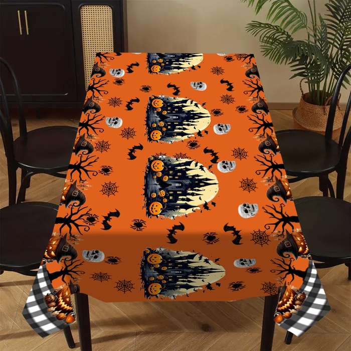 Halloween tablecloth decoration size 55.1 x 70.8in or 140 x 180cm