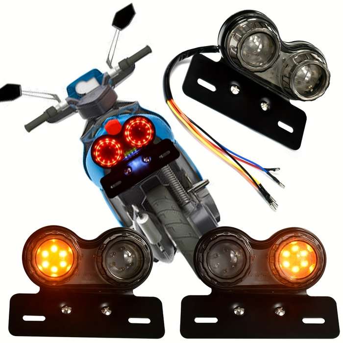 1 Set New LED Motorcycle Tail Lights Turn Signal Lights Brake Lights Running Lights P