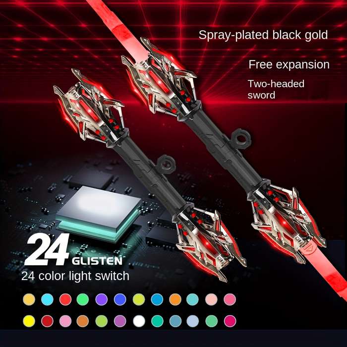 Toy Weapons Color Lightning Star Flash Sword  Aurora Green  [Six  Color Light Switching]