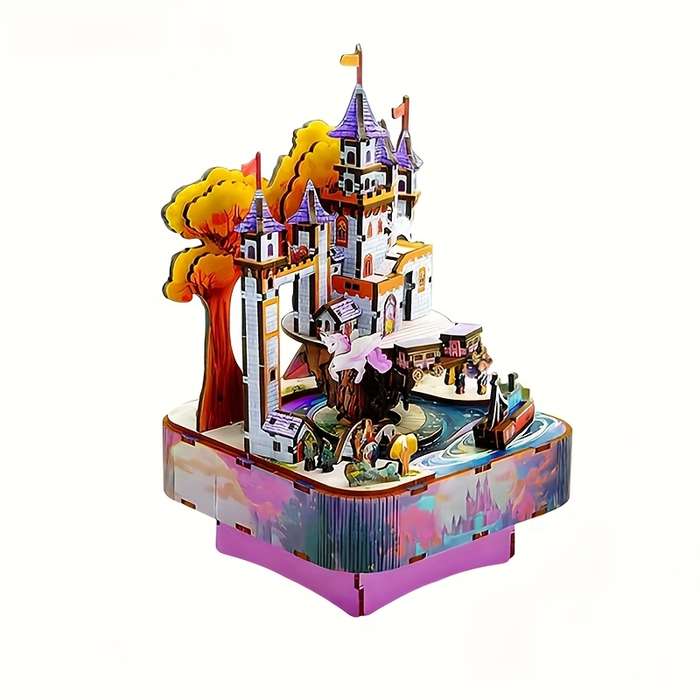 Building Toy Architectural Model Toy Set Style Music Box