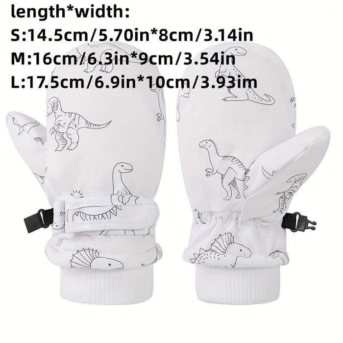 Winter Gloves Color White Size Size 6M To 24M