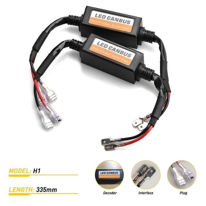 2pcs H1 LED Car Light Decoder Kit Car Headlight Accessories German Car Series Room El