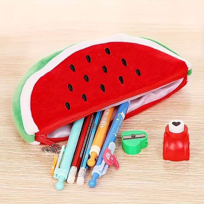 1pc Watermelon Plush WalletWomen'S Lightweight Fashion Wallet with KeychainIdeal Birthday Gif