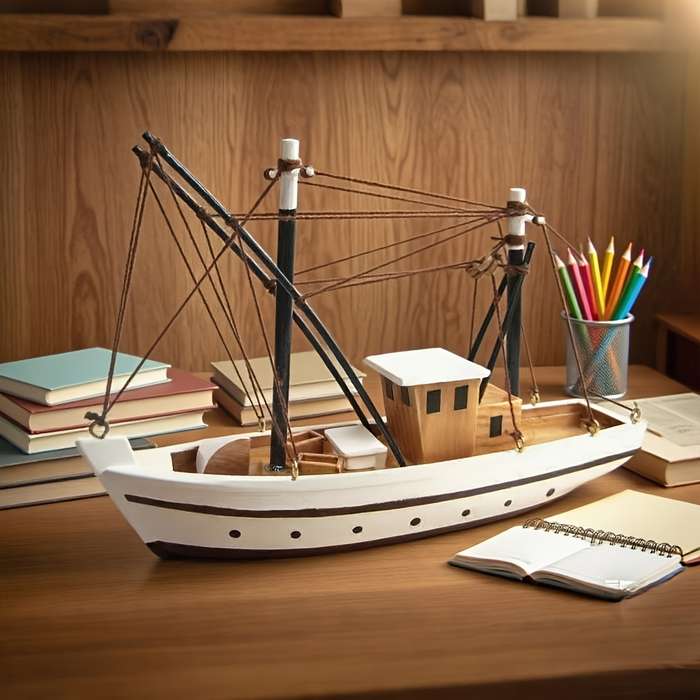 3D Jigsaw Puzzle Model Ship Color Wood Color Material Wood