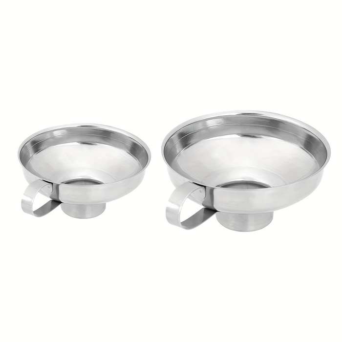2pcs set Stainless Steel Wide-Mouth Funnel for Canning Salad Dressing More Easy Clean Foo