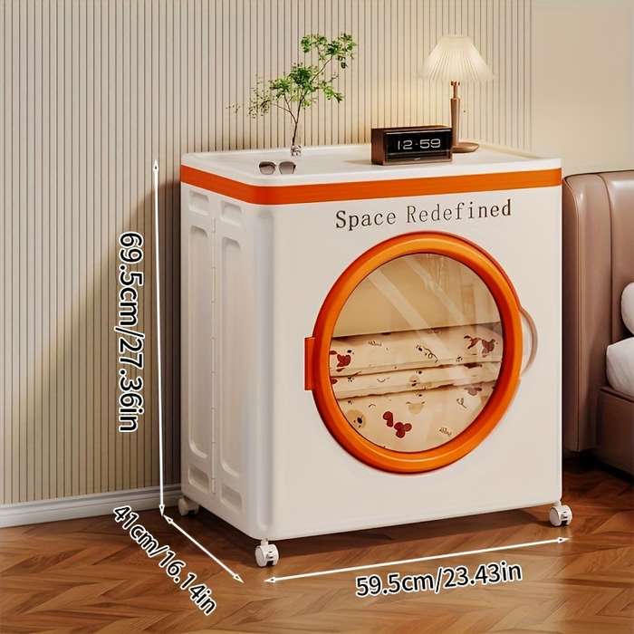 Storage And Organizationmodel Extra Large   Front Opening Round Door  Orange]