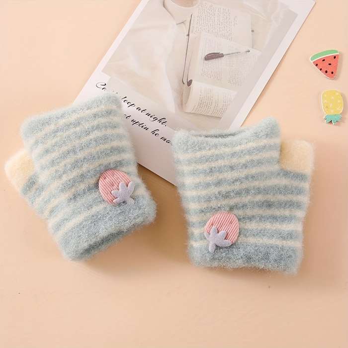 Winter Gloves Color Green Size 5 To 24 Months