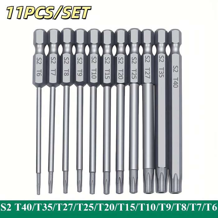 Screwdriver Bit Tool Set Size 100Mm 11Pcs Set