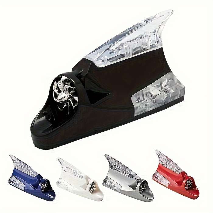 1pc Car Shark Fin Warning Light Wind Power LED Flashing Lamp for Car Antenna Signal f