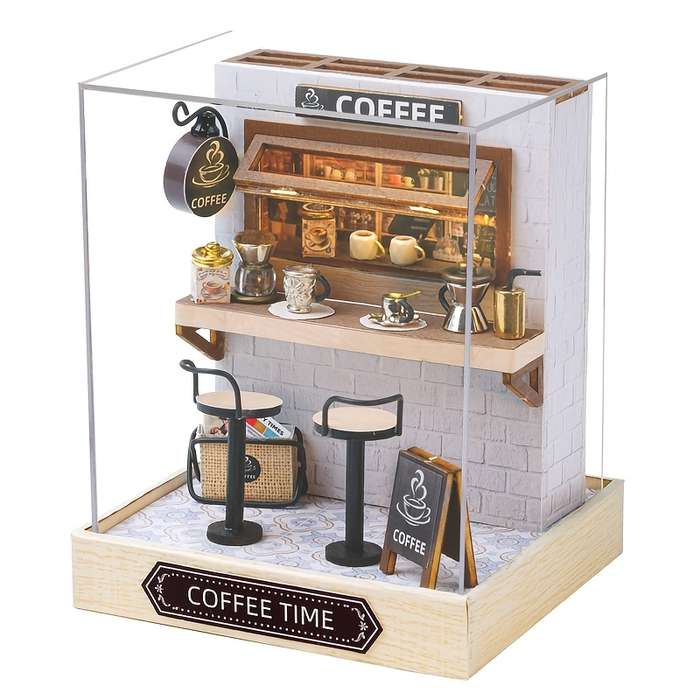 Building Toy Architectural Model Toy Set Style Coffee Time