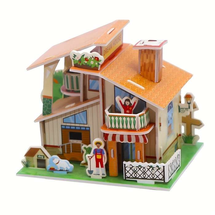 Building Toy Architectural Model Toy Set Style 3D Model Jigsaw Puzzle