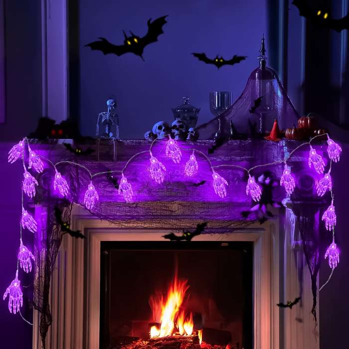 Halloween Decorations Color Purple Light Quantity 20 Leds