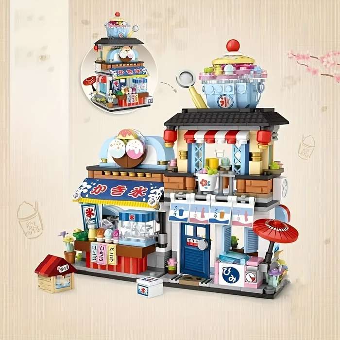 Building Toy Architectural Model Toy Set Style Restaurant