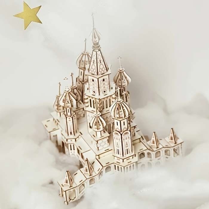 Building Toy Architectural Model Toy Set Items 3D Wooden Jigsaw Puzzle