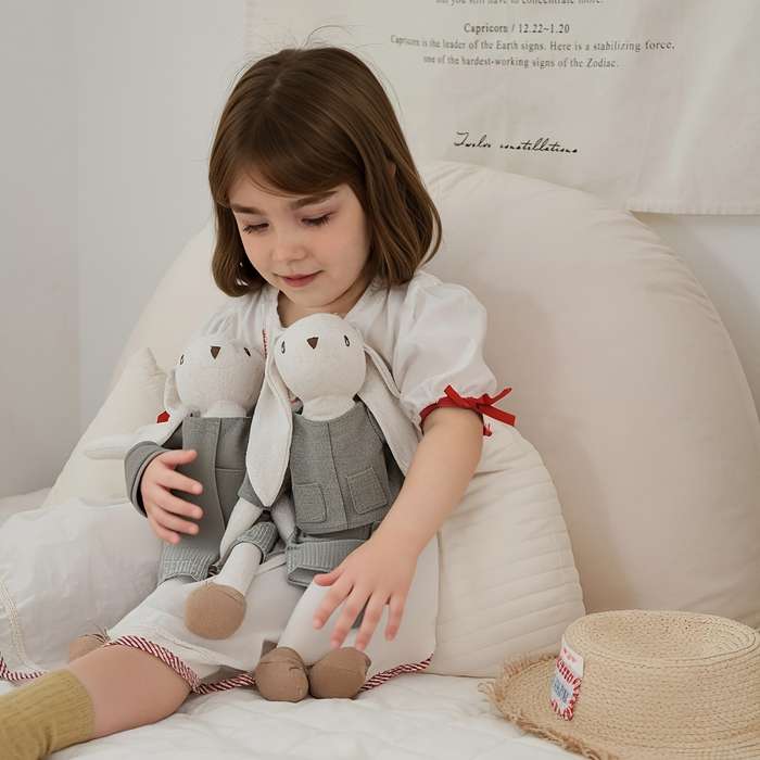 Toy Doll Style Blue Back Strap Rabbit