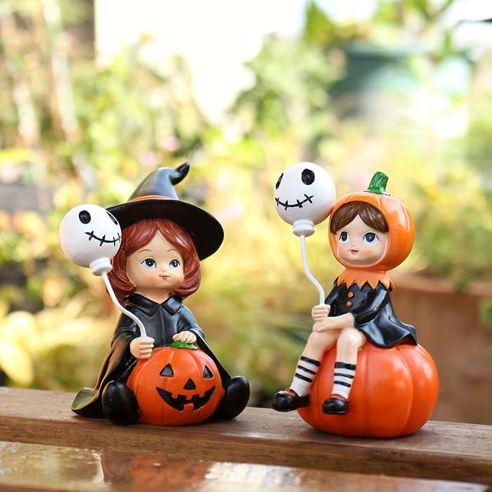 Halloween Decorations Color Skull Balloon Witch Set Of Two