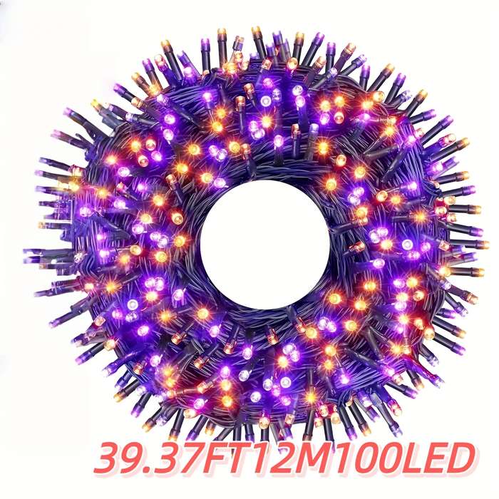 Halloween Decorations Color Purple Orange Light Quantity 100Led 8 Modes
