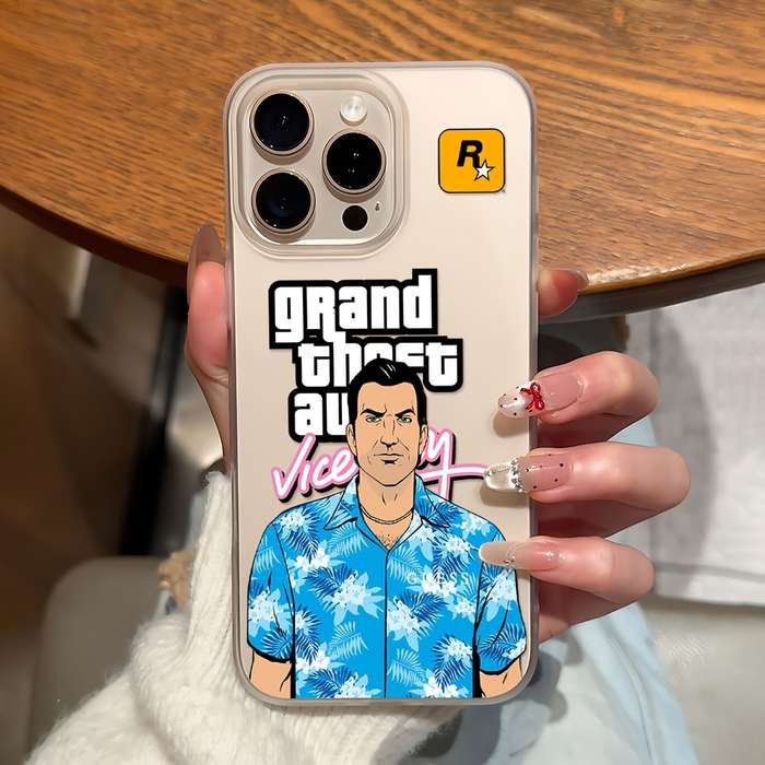 1Pc Mixed Color  For iPhone 7 8 Theft Auto Game Phone Case