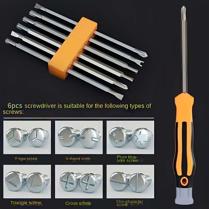 Screwdriver Bit Tool Set Color 6Pcs Set Colorful