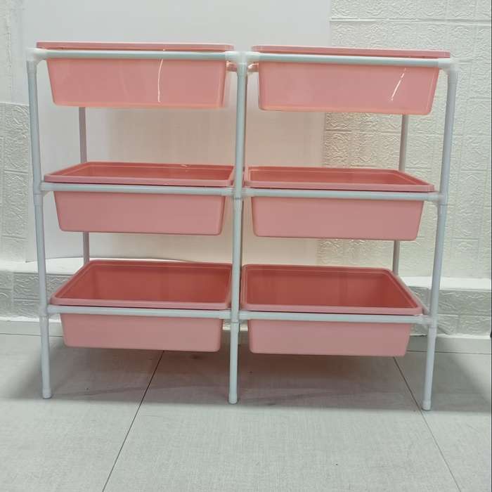 Storage And Organizationcolor Blue Size 2 Rows  3 Layers  6 Large Boxes