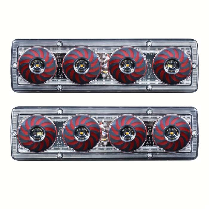 2pcs LED Tail Light Assemblies for Trucks Trailers RVs High Brightness Multi-Purp