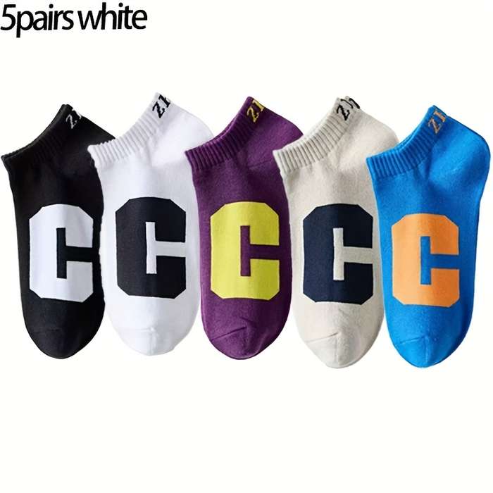 5 Pairs Mixed Colors Random One Size High Elastic Socks