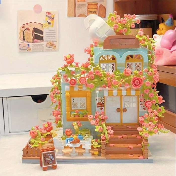 Building Toy Architectural Model Toy Set Model Romantic Coffee House