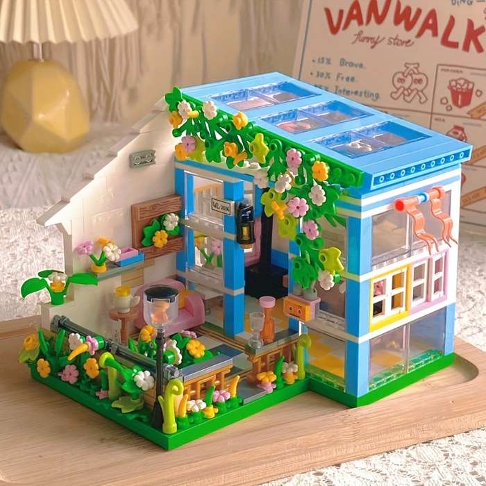 Building Toy Architectural Model Toy Set Model Sunshine Flower House