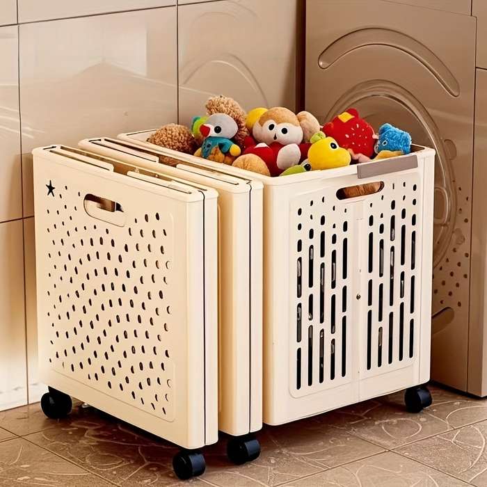 Storage And Organizationcolor Butter Coffee  Large Size With Pulley