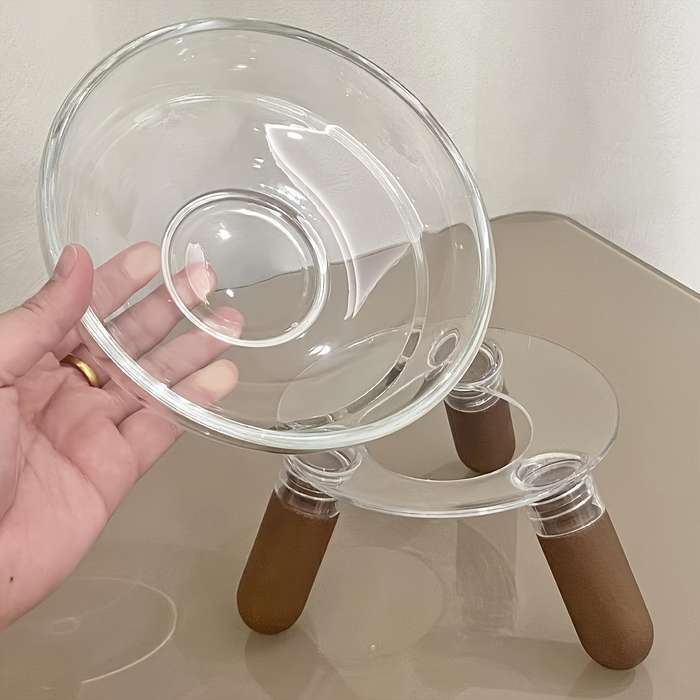 Pet supplies Model Transparent bowl  Add  light    colored shelf