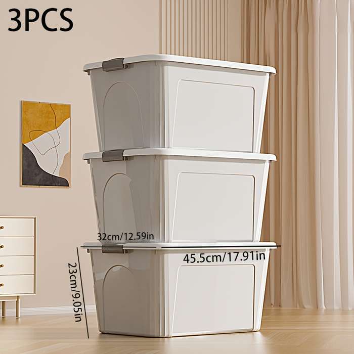 Storage And Organizationsize Width 45.5Cm 17.91In  With Lid  Quantity 3 Pack  With Buckle