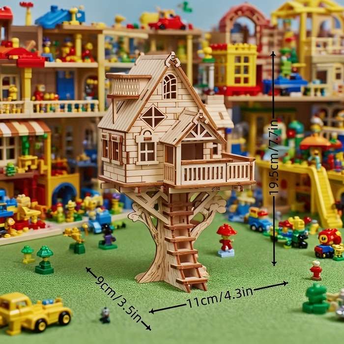 Building Toy Architectural Model Toy Set Model Beautiful Old Tree House
