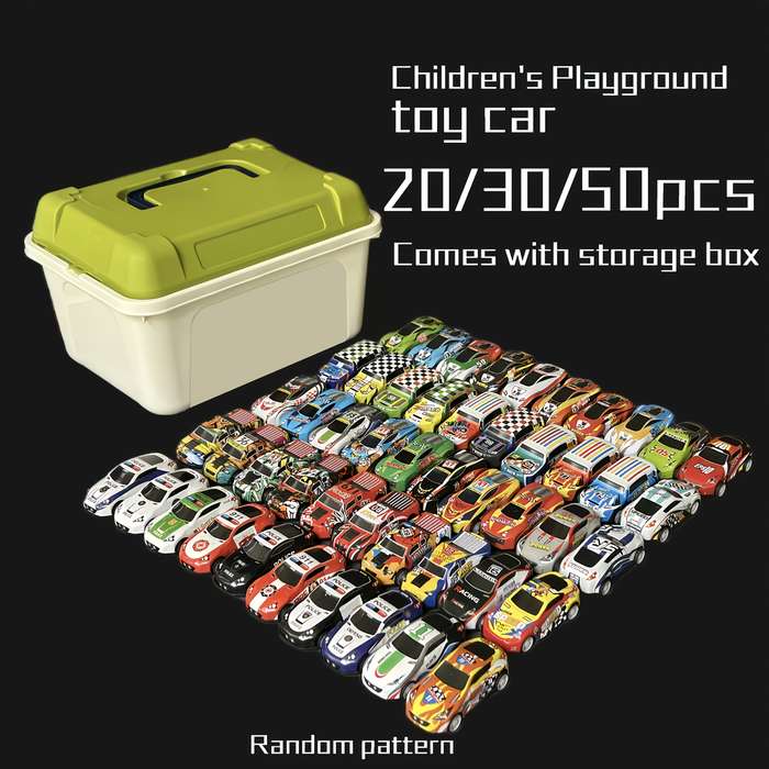 Storage And Organizationcolor 50Pcs Model Cars With Large Storage Box