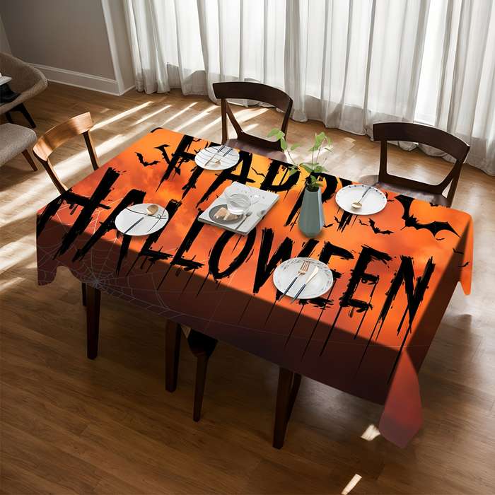 Halloween tablecloth decoration size 55.1 x 70.8in or 140 x 180cm