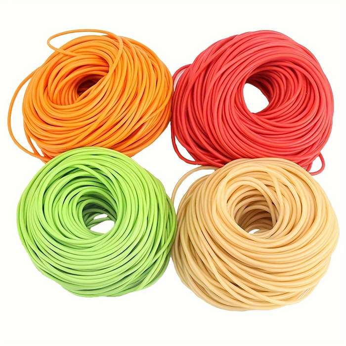 10m Natural Latex Rubber Band Slingshot Set