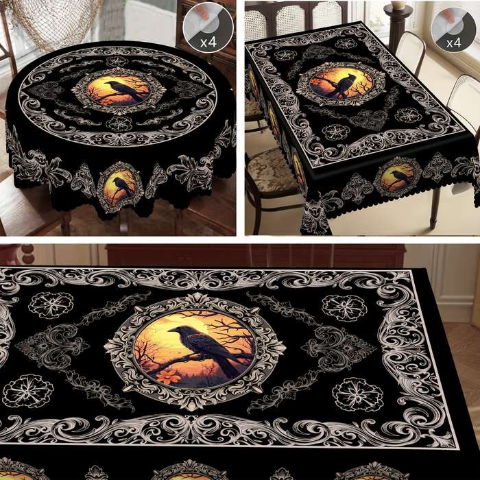 Halloween tablecloth decoration size Round 60x60in 152x152cm