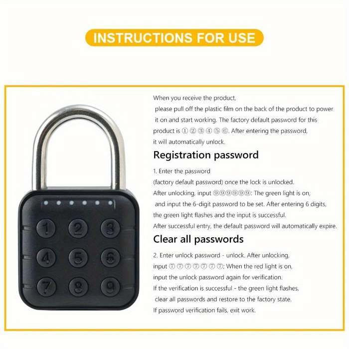 Lock Style Password Padlock
