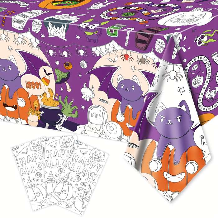 Halloween tablecloth decoration color Purple Halloween