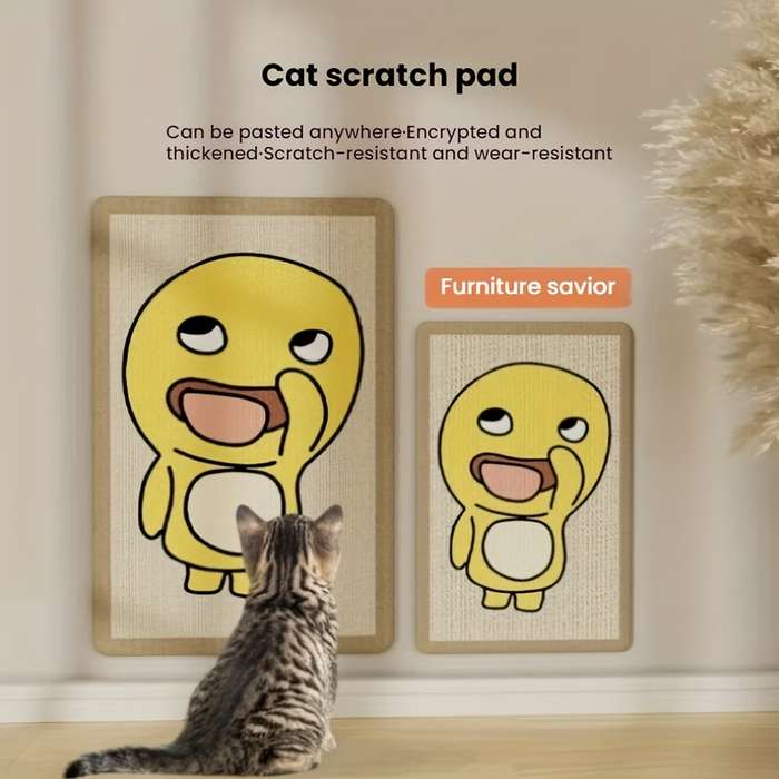 Pet Supplies Color Jute Cat Scratching Board    Minimalist Duckling Size 20 X 40Cm