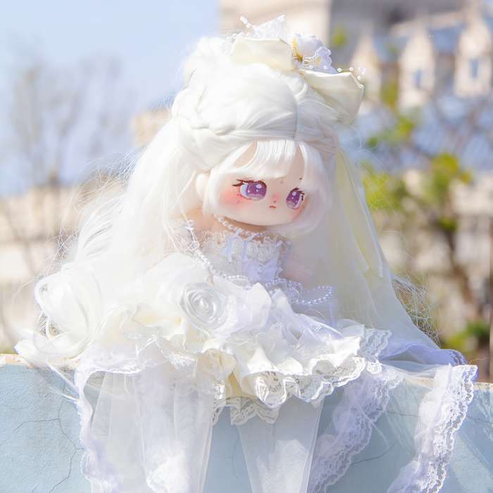 Toy Dolls Style Qingyan white short hair humanoid doll excluding wig  clothes and accessories