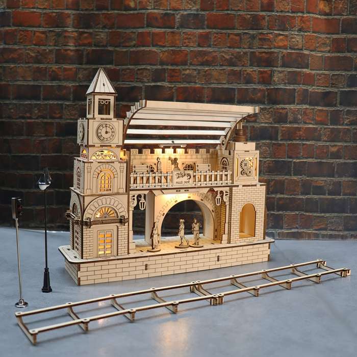 Building Toy Architectural Model Toy Set Style Railway Station