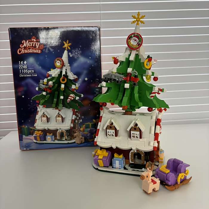 Building Toy Architectural Model Toy Set Color Christmas Tree House   Bagged