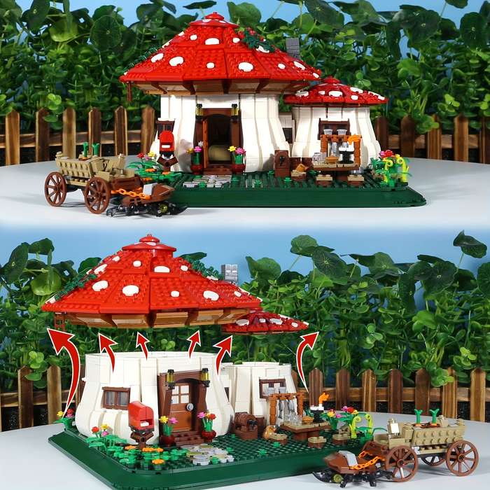 Building Toy Architectural Model Toy Set Style Mushroom House
