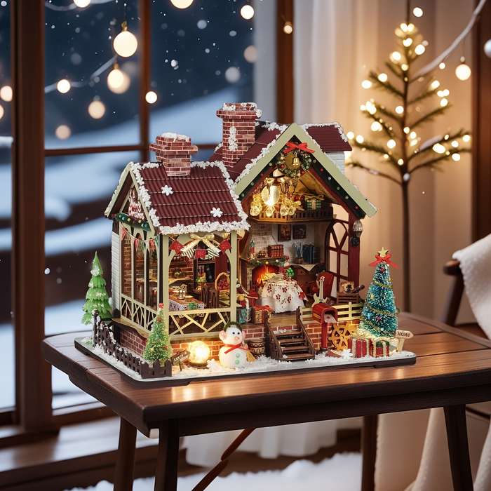 Building Toy Architectural Model Toy Set Items Christmas House