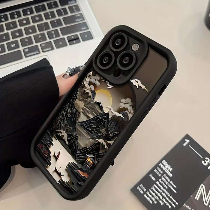 1Pc Black For iPhone 15 Plus Phone Case Phone Cover